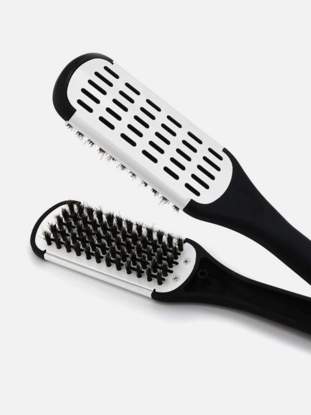 NIB Double-Sided Boar Bristle Brush and Hair Straightening & Dandruff Removal